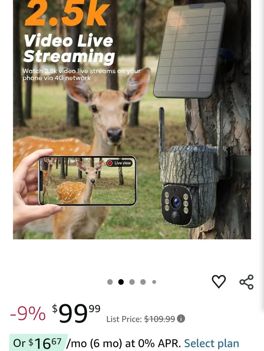 2-Pack Solar Trail Security Cameras in Tree Bark Camouflage